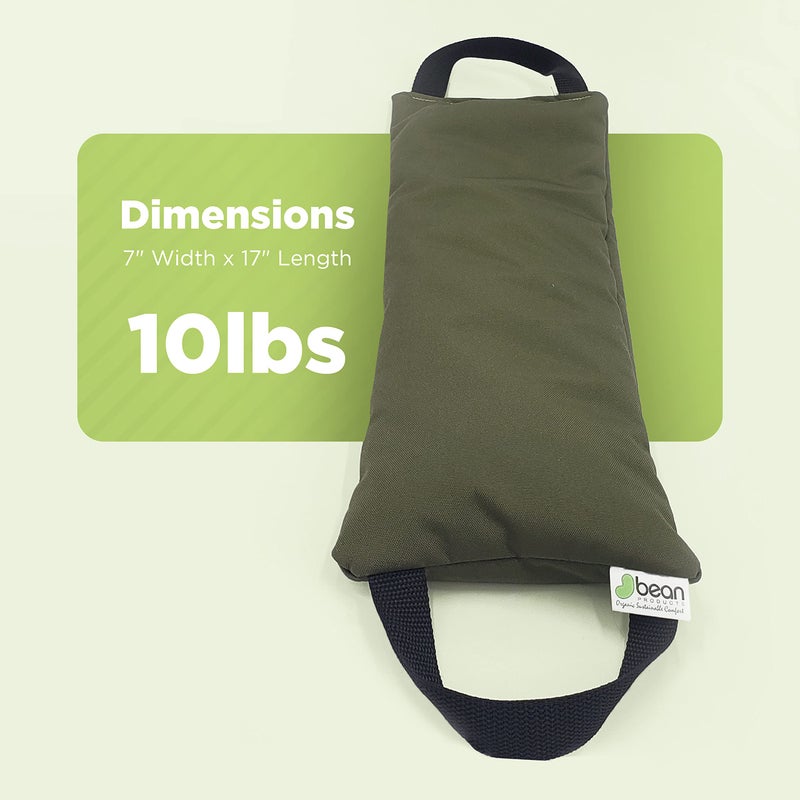 Bean Products Yoga Sand Bags for Working Out - Reinforced Nylon Fabric Exercise Weight Bag with Double Handles for Secure Grip - Weighted Fitness Equipment for Yoga, Pilates & Training - Made in USA, Black - Image 2